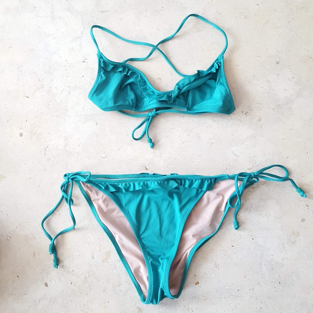 J. Crew Playa green bikini